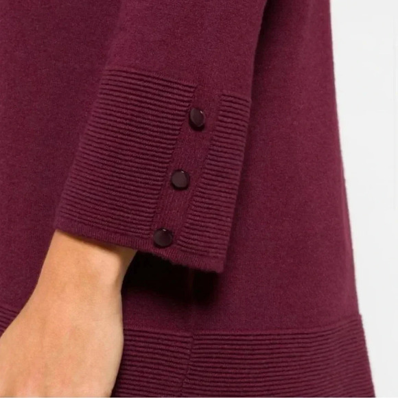 Evolution by Cyrus Open Cardigan Lightweight Super Soft Merlot Size M & XS - Picture 5 of 8